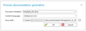 Generate documentation Pfad - Dokumentation von Prozessen